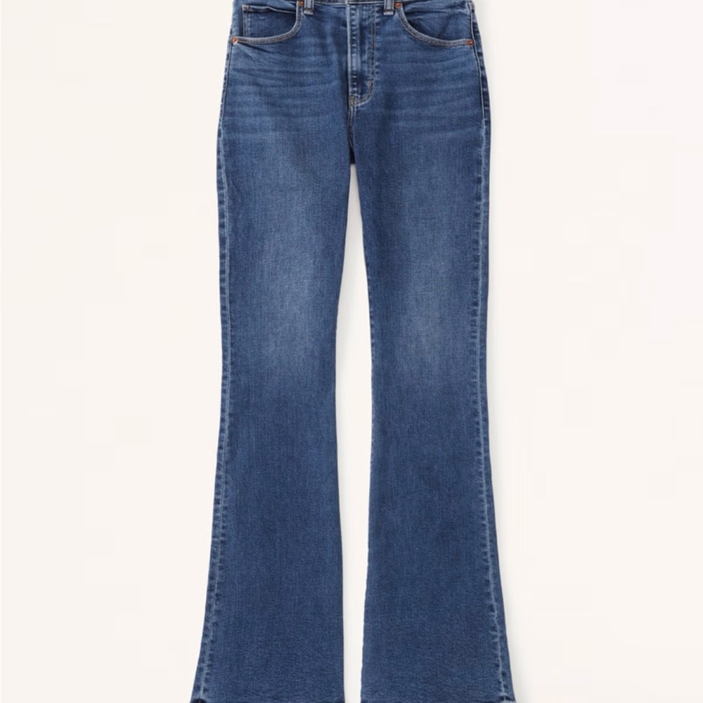 Ultra High Rise Blue Flared Jeans